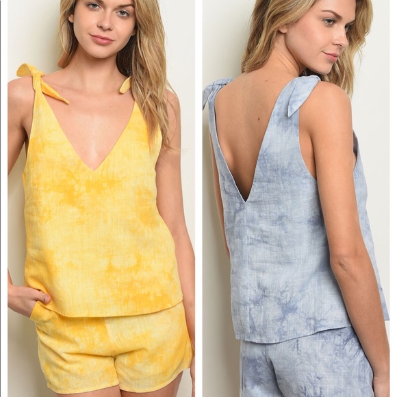 Blue Tie Dye Short Set - Picture 4 of 7